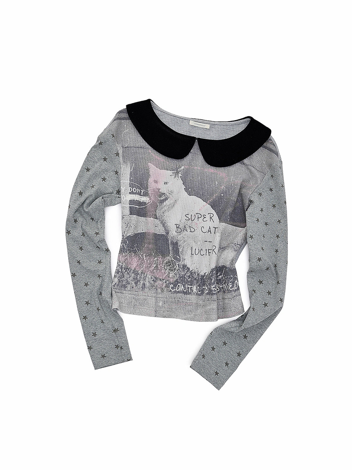 1Jinn Studio Y2K Star Long Sleeve Fitted Knit Top | Canton Collective