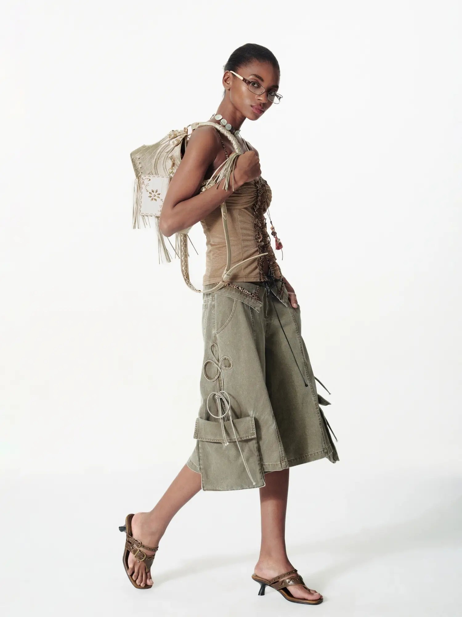 2th Desire Y2K Street Fold Over Bermuda Shorts | Canton Collective