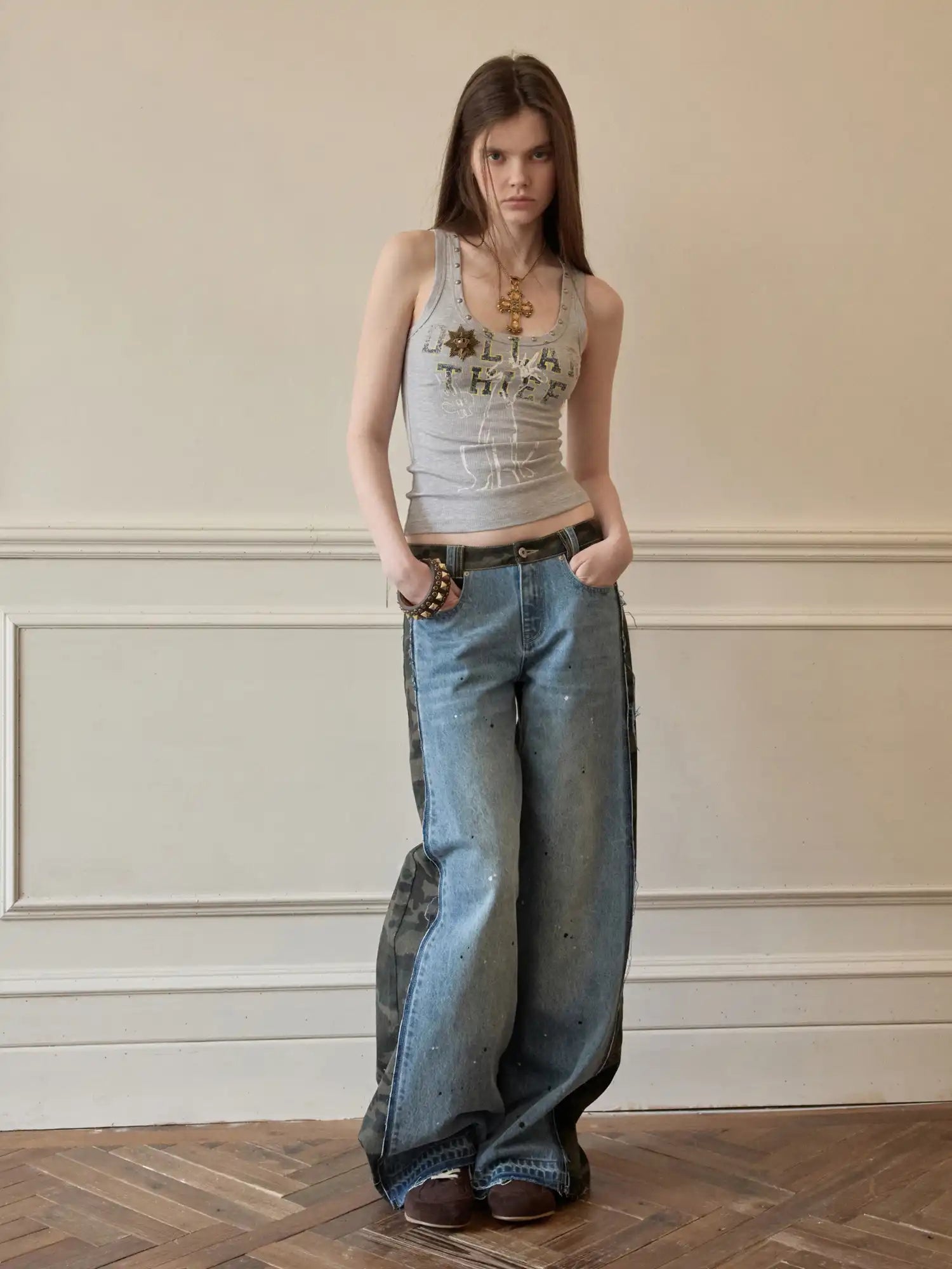 1Jinn Studio Y2K Studded Fitted Tank Top | Canton Collective