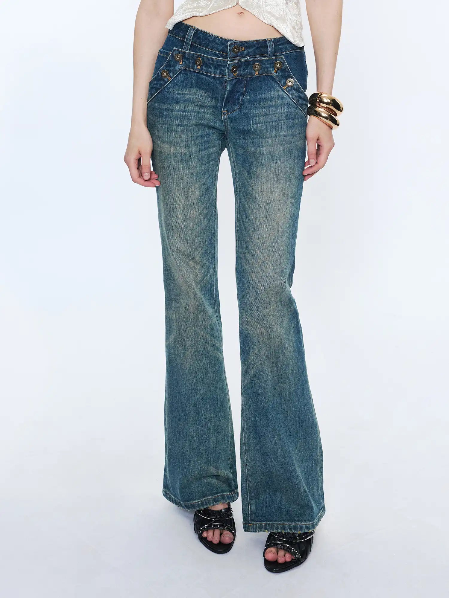 パンツ Canton SKOLOCT flare denim paint Y2K Pants Canton SKOLOCT flare denim paint Y2K | Canton Collective