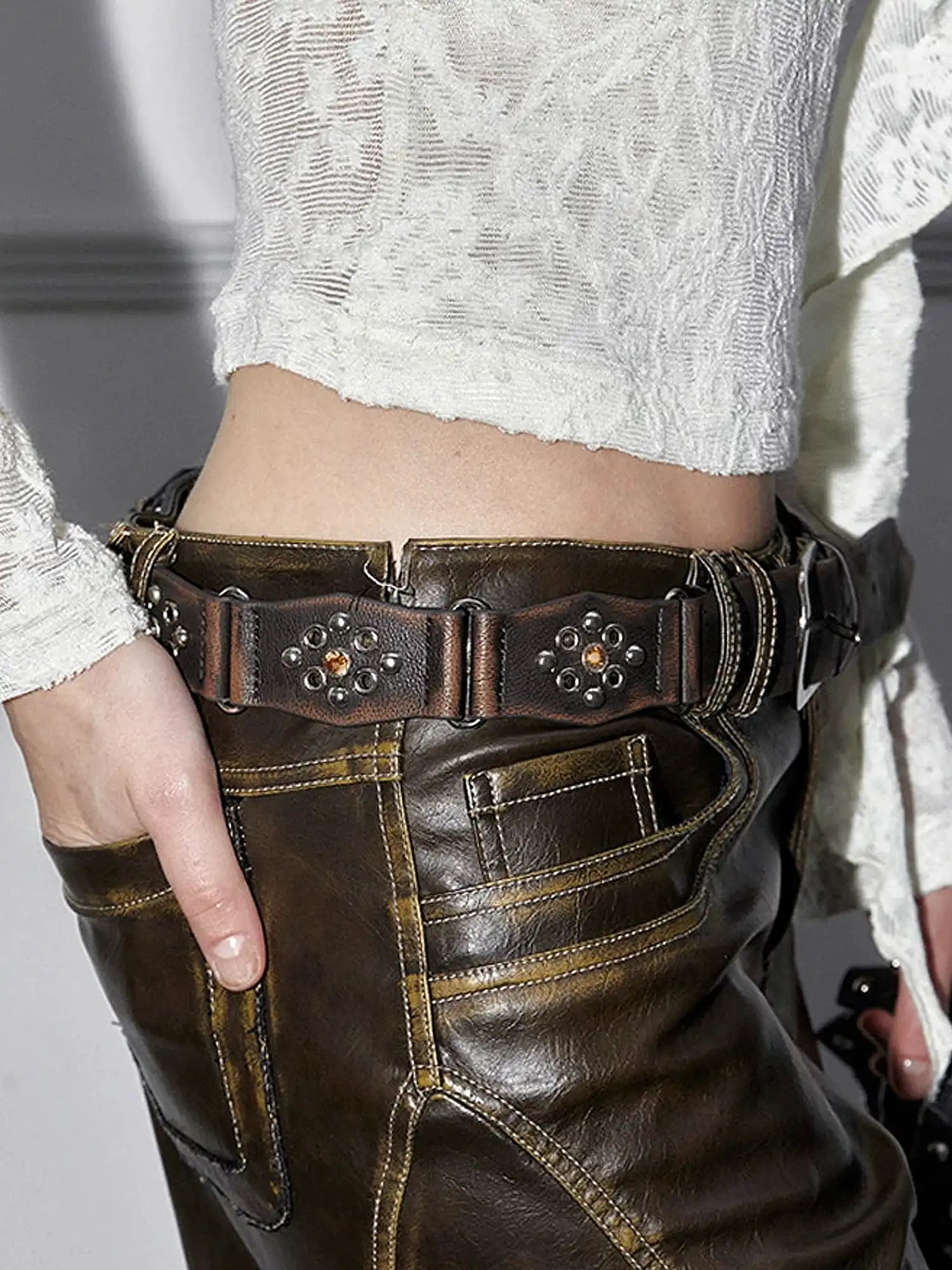 2th Desire Y2K Vintage PU Leather Belt | Canton Collective