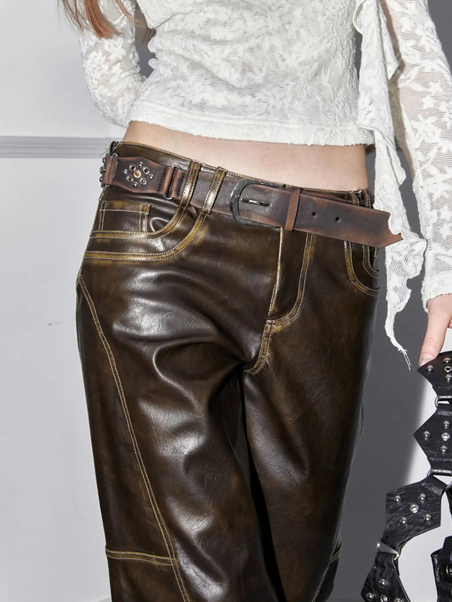 2th Desire Y2K Vintage PU Leather Belt | Canton Collective