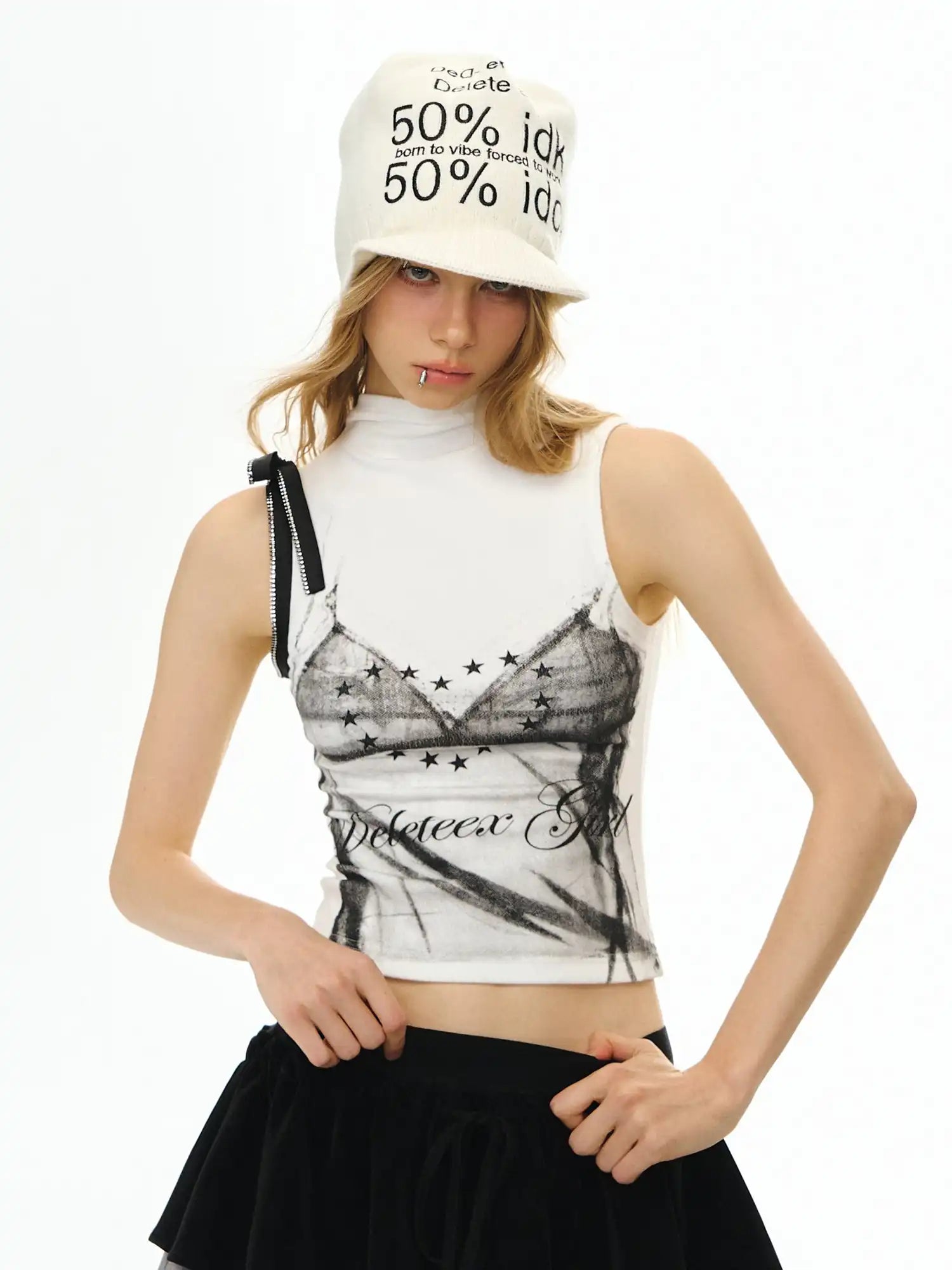 Deleteex Zipper Bow Tank Top | Canton Collective