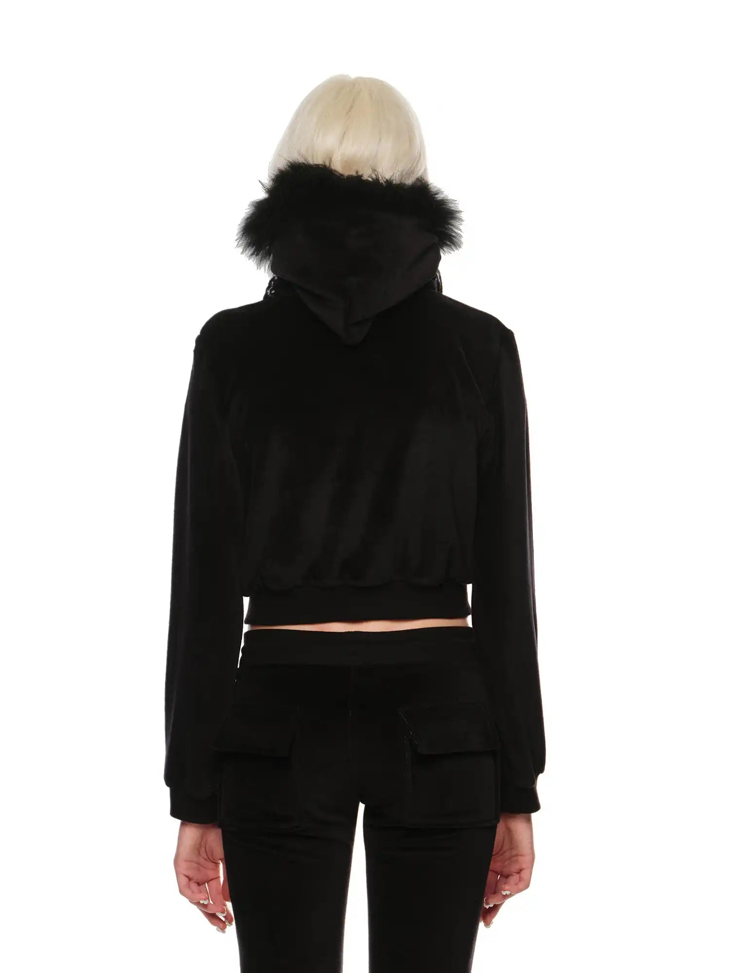 1Jinn Studio Velvet Faux Fur Fall Hoodie Set | Canton Collective