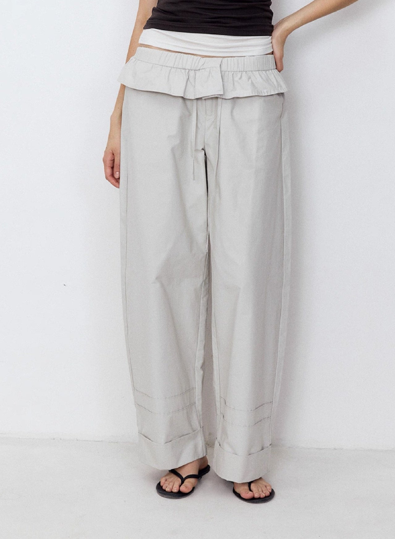Foldover Waist Pants