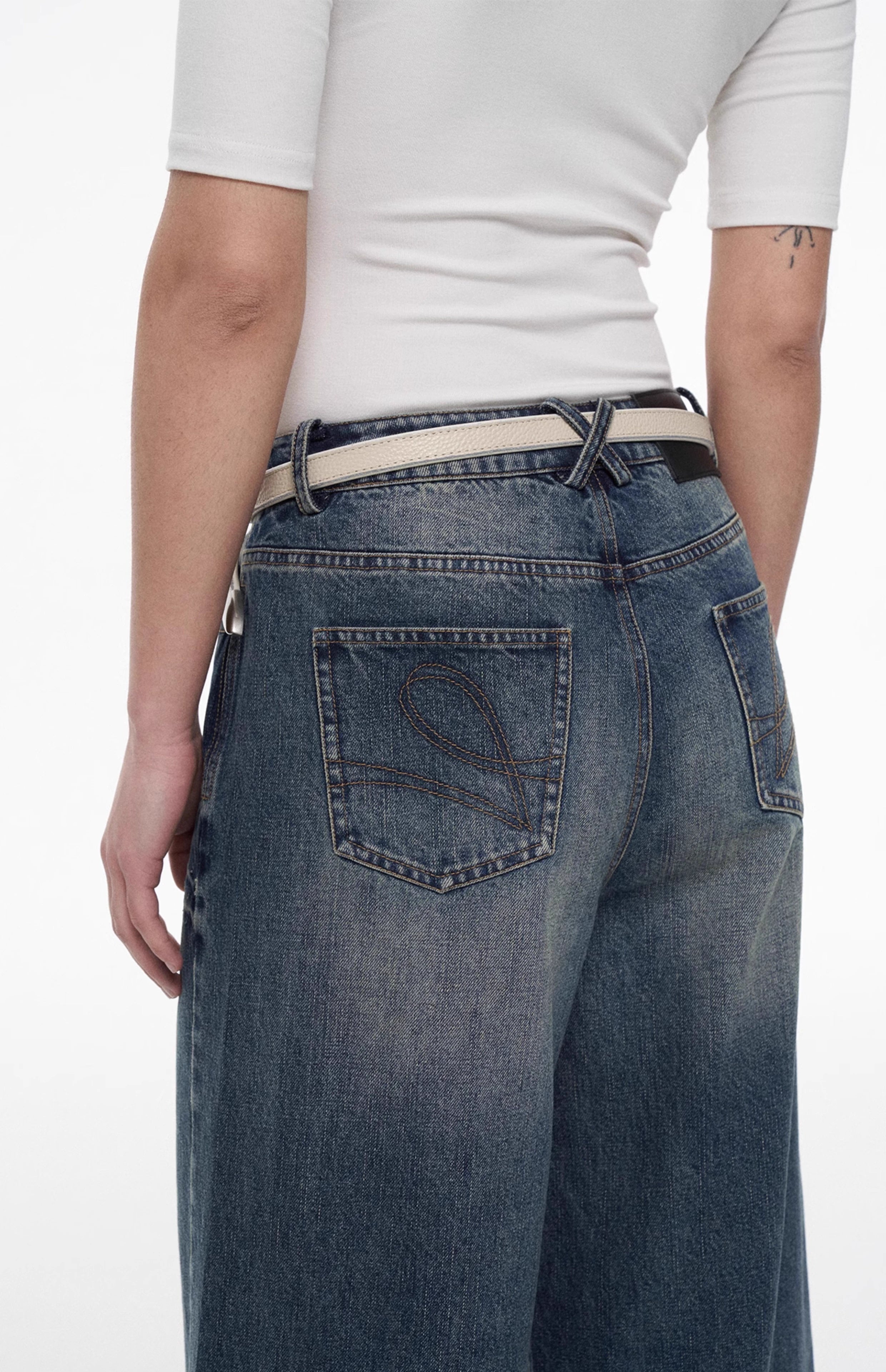High-Waisted Denim Culottes